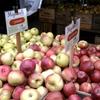 Apples at a farmer's market.